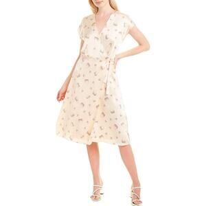 NWT JOIE Women’e Silk Bethwyn Rose Pink Heart Print Wrap Dress